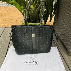 MCM medium black tote